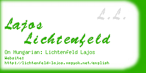 lajos lichtenfeld business card